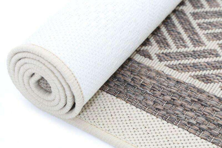 Capella Cream Geometric Ikat Bordered Rug, [cheapest rugs online], [au rugs], [rugs australia]