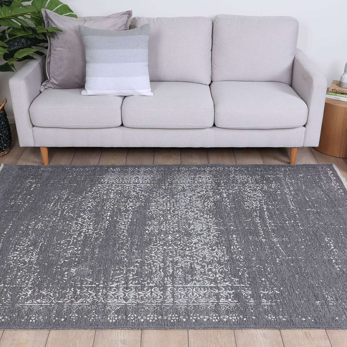 Century Distressed Fully Reversible Rug Grey, [cheapest rugs online], [au rugs], [rugs australia]
