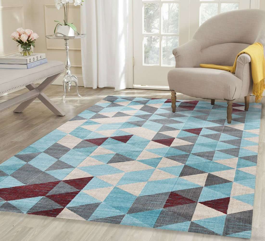 Dreamscape Blue and Multi Geometric Rug, [cheapest rugs online], [au rugs], [rugs australia]