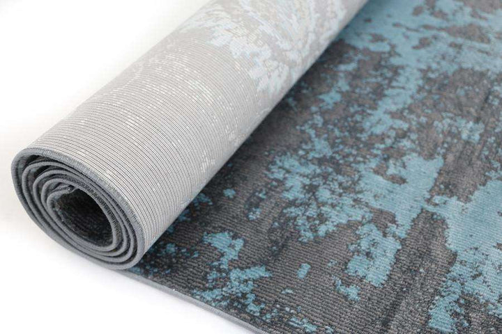 Dreamscape Grey And Blue Floral Pattern Rug, [cheapest rugs online], [au rugs], [rugs australia]