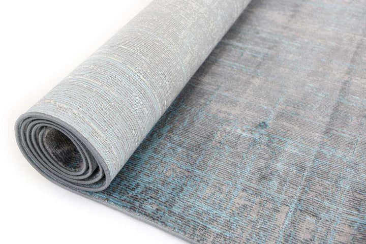 Dreamscape Grey And Blue Horizontal Vertical Washed Stripes, [cheapest rugs online], [au rugs], [rugs australia]