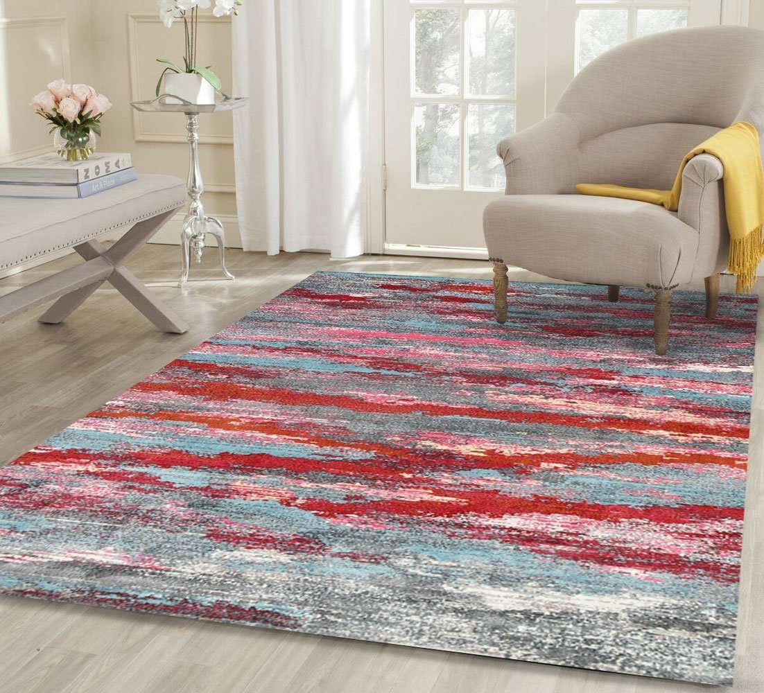Dreamscape Multicoloured Horizontal Ribbon Stripes, [cheapest rugs online], [au rugs], [rugs australia]