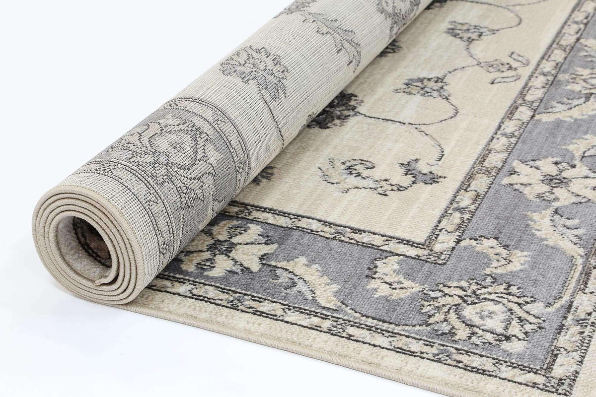 Eden Cream and Grey Traditional Rug, [cheapest rugs online], [au rugs], [rugs australia]