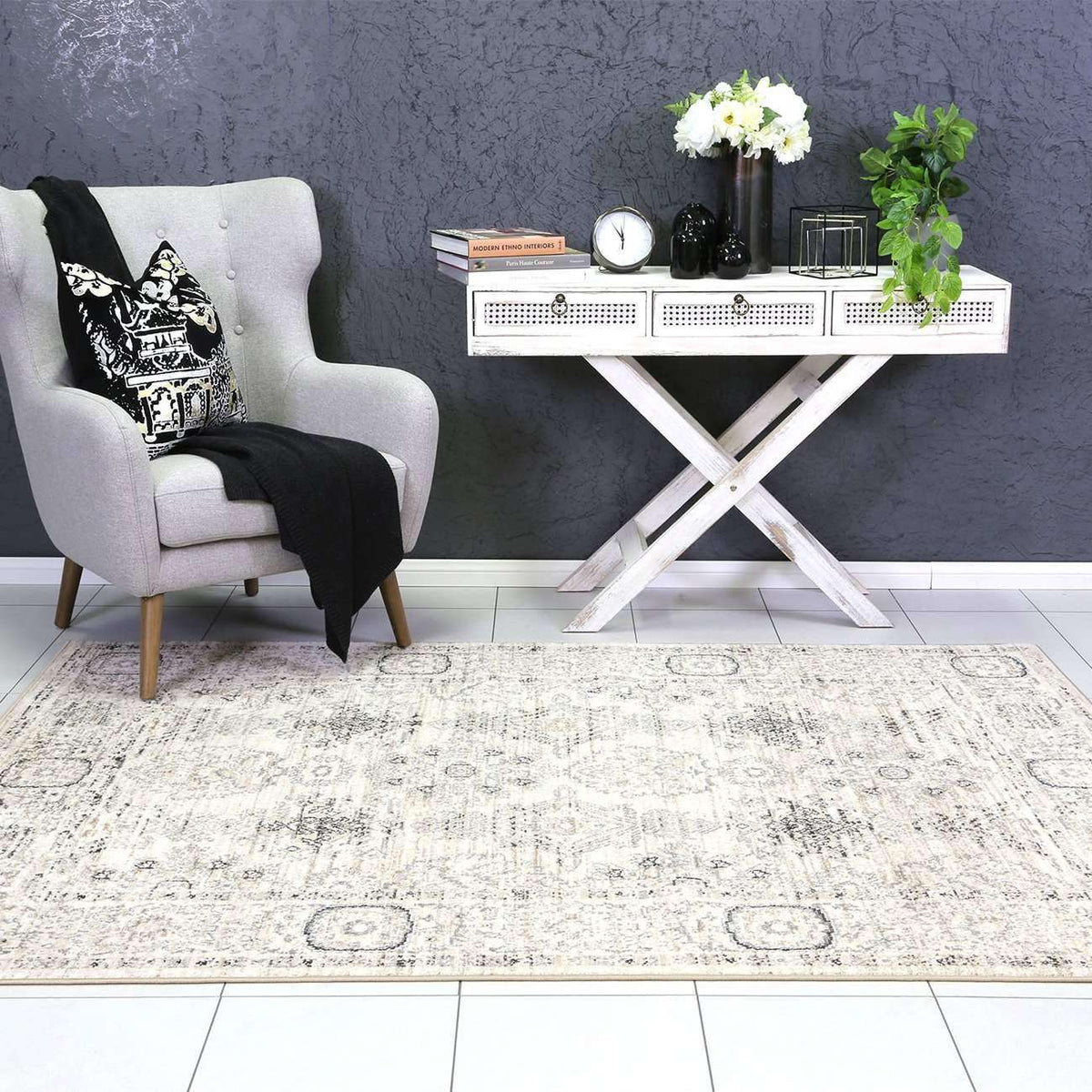Eden Cream ZieglerTraditional Ikat Rug, [cheapest rugs online], [au rugs], [rugs australia]
