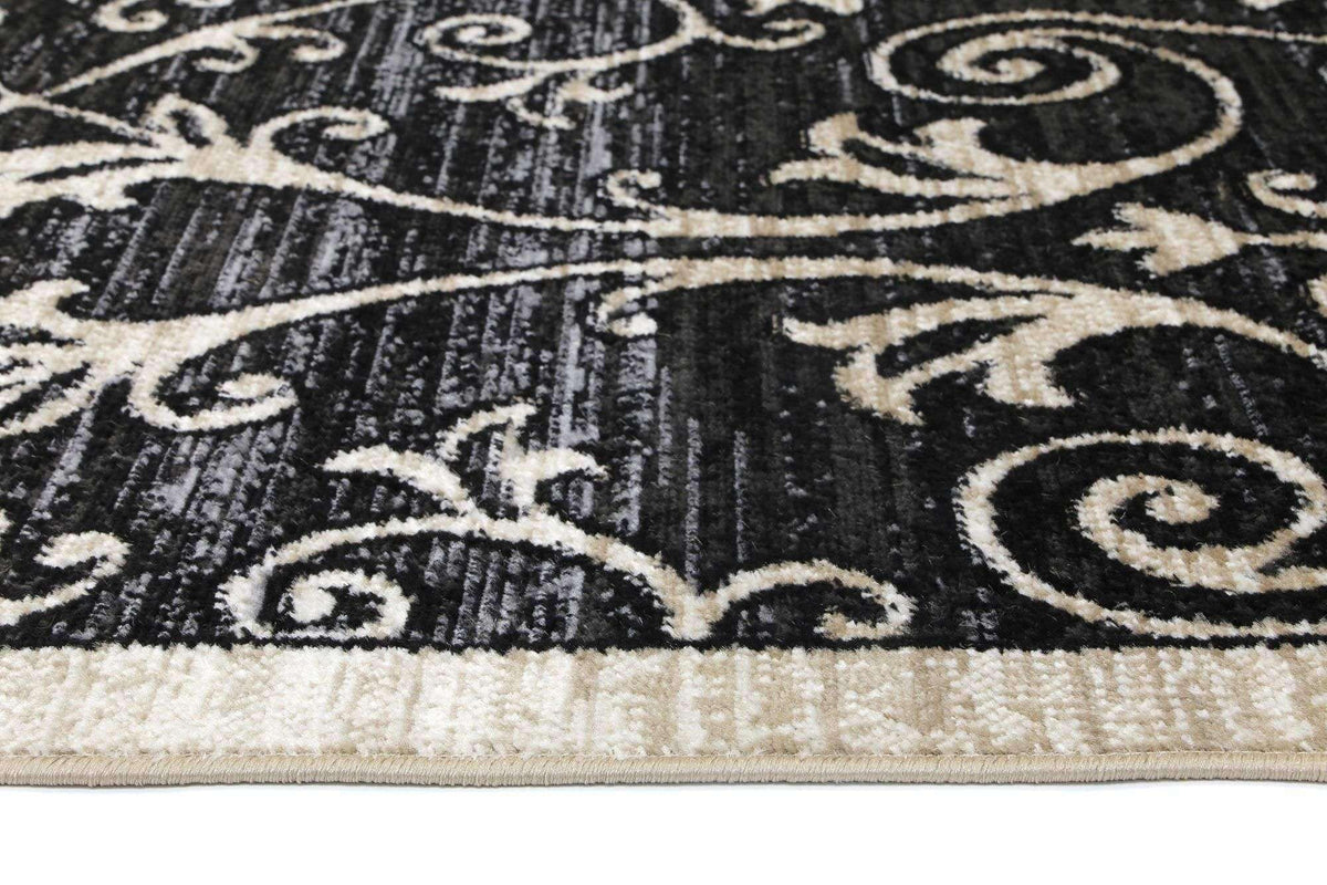 Eden Grey and Beige Ikat Abstract Vines Rug, [cheapest rugs online], [au rugs], [rugs australia]