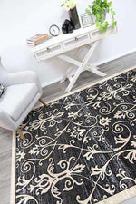 Eden Grey and Beige Ikat Abstract Vines Rug, [cheapest rugs online], [au rugs], [rugs australia]