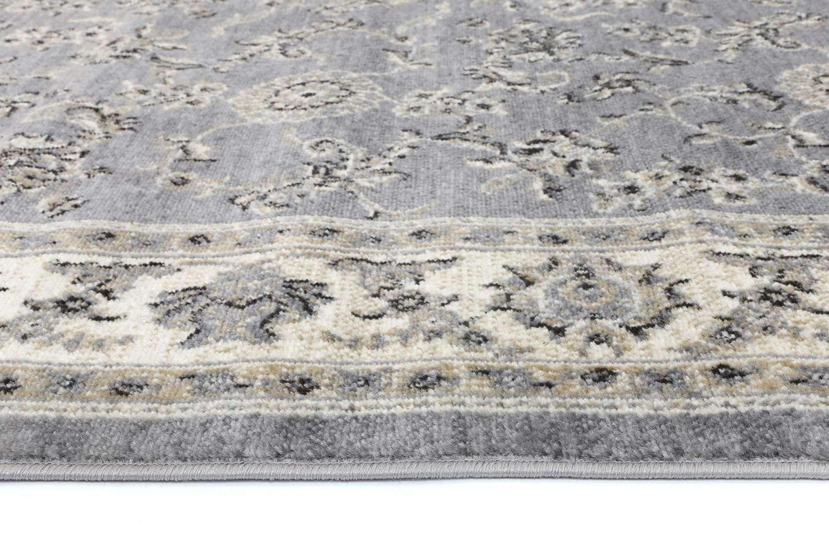 Eden Grey and Cream Traditional Boarder Rug, [cheapest rugs online], [au rugs], [rugs australia]