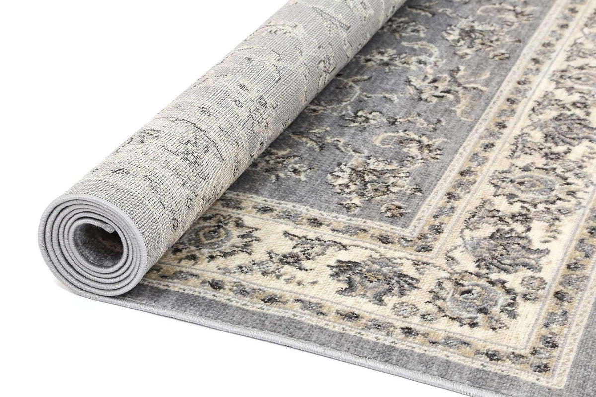Eden Grey and Cream Traditional Boarder Rug, [cheapest rugs online], [au rugs], [rugs australia]