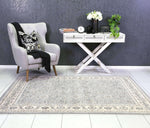 Eden Grey and Cream Traditional Boarder Rug, [cheapest rugs online], [au rugs], [rugs australia]