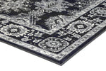 Eden Navy Blue and Grey Ziegler Traditional Ikat Rug, [cheapest rugs online], [au rugs], [rugs australia]