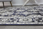 Eden Navy Blue and Grey Ziegler Traditional Ikat Rug, [cheapest rugs online], [au rugs], [rugs australia]