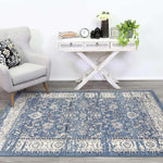 Eden Navy Blue Ziegler Distressed Traditional Ikat Rug, [cheapest rugs online], [au rugs], [rugs australia]