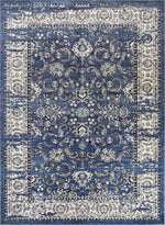Eden Navy Blue Ziegler Distressed Traditional Ikat Rug, [cheapest rugs online], [au rugs], [rugs australia]