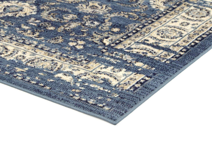 Eden Navy Blue Ziegler Distressed Traditional Ikat Rug, [cheapest rugs online], [au rugs], [rugs australia]