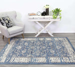 Eden Navy Blue Ziegler Distressed Traditional Ikat Rug, [cheapest rugs online], [au rugs], [rugs australia]