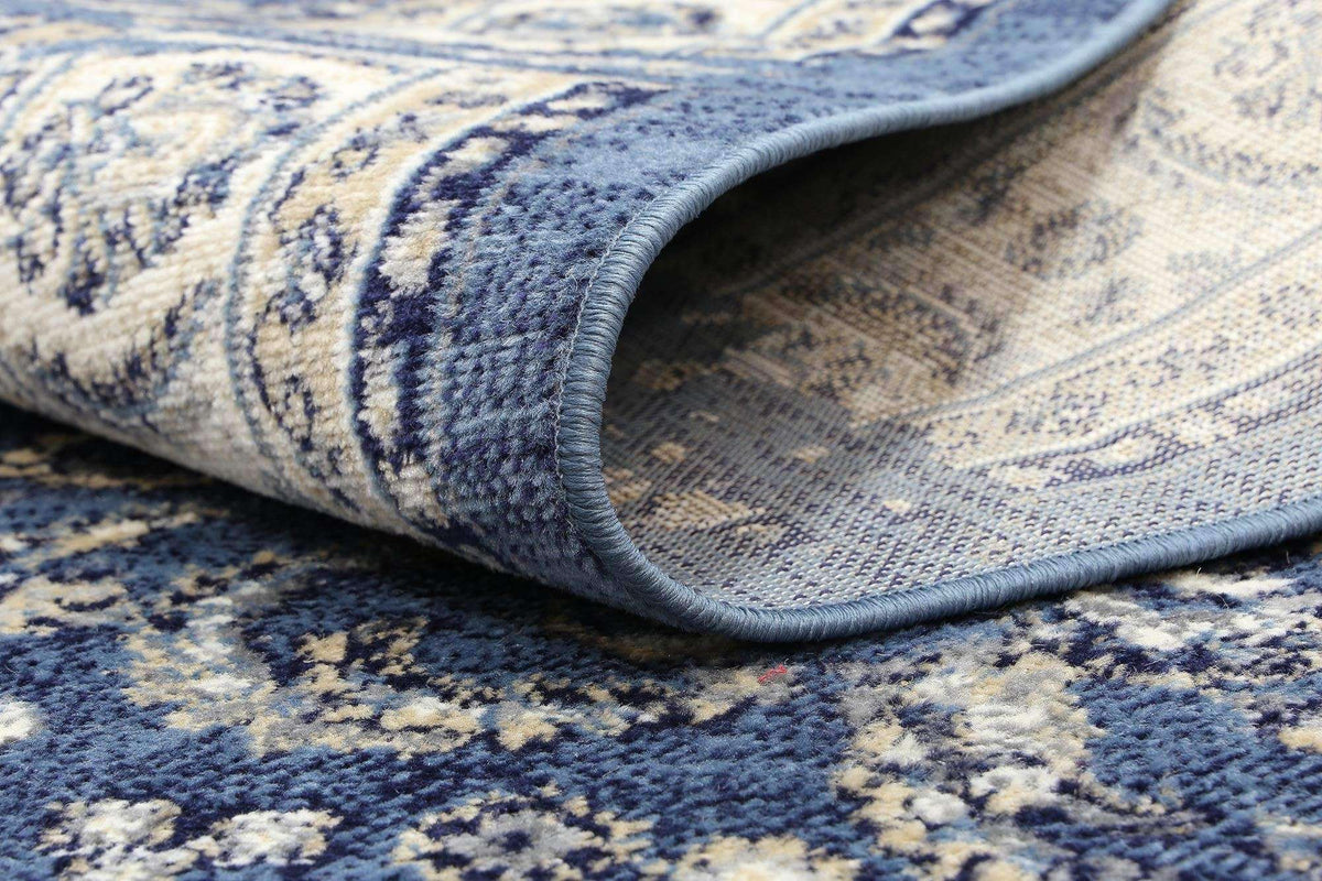 Eden Navy Blue Ziegler Distressed Traditional Ikat Rug, [cheapest rugs online], [au rugs], [rugs australia]