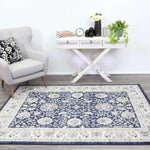 Eden Navy Blue Ziegler Ikat TraditionalRug, [cheapest rugs online], [au rugs], [rugs australia]