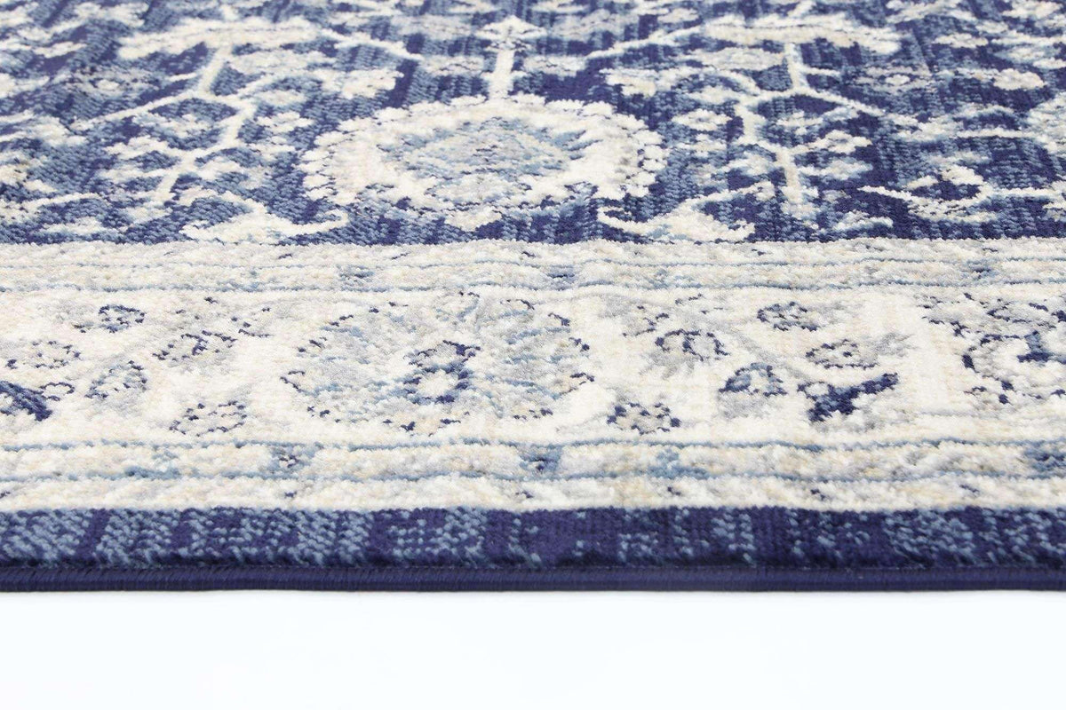 Eden Navy Blue Ziegler Ikat TraditionalRug, [cheapest rugs online], [au rugs], [rugs australia]