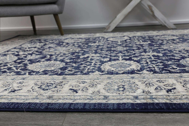 Eden Navy Blue Ziegler Ikat Traditional  Rug, [cheapest rugs online], [au rugs], [rugs australia]