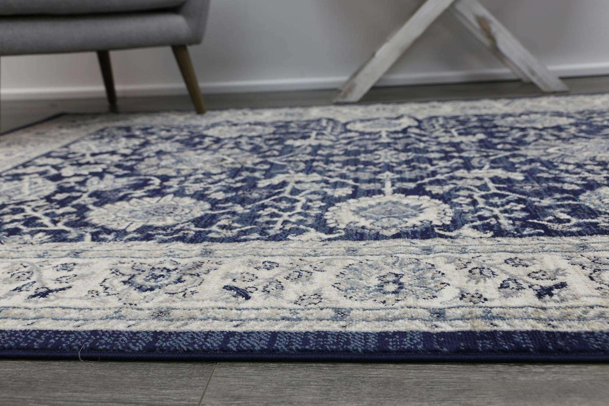 Eden Navy Blue Ziegler Ikat TraditionalRug, [cheapest rugs online], [au rugs], [rugs australia]