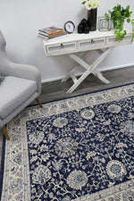 Eden Navy Blue Ziegler Ikat TraditionalRug, [cheapest rugs online], [au rugs], [rugs australia]