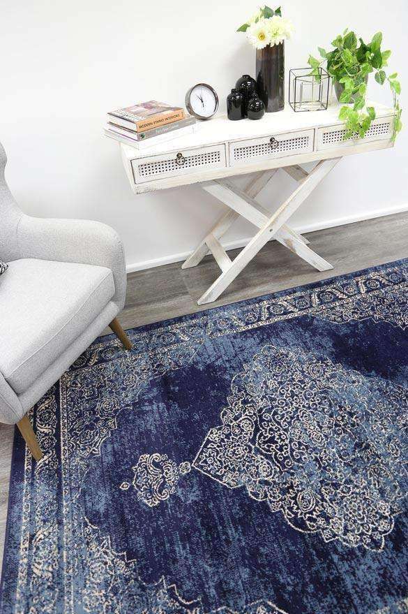 Eden Navy Distressed Contemporary Rug, [cheapest rugs online], [au rugs], [rugs australia]