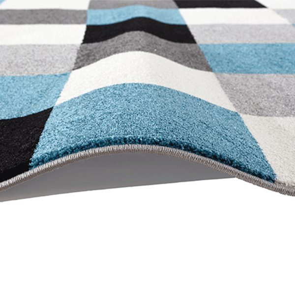 Ella Grey Square Shape Patterned Ikat Rug, [cheapest rugs online], [au rugs], [rugs australia]