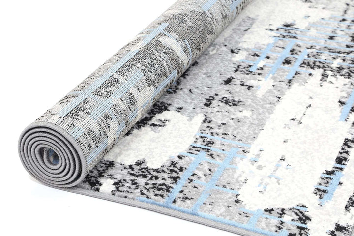 Emory Grey and Blue Modern Urban Distressed Rug, [cheapest rugs online], [au rugs], [rugs australia]