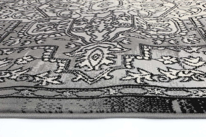 Emory Light Grey and Dark Grey Distressed Vintage Rug, [cheapest rugs online], [au rugs], [rugs australia]