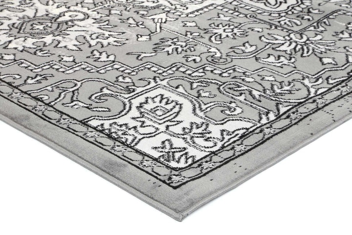 Emory Light Grey and Dark Grey Distressed Vintage Rug, [cheapest rugs online], [au rugs], [rugs australia]