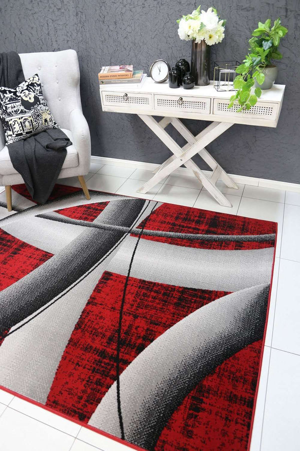 Emory Red Modern Artistic Rug, [cheapest rugs online], [au rugs], [rugs australia]