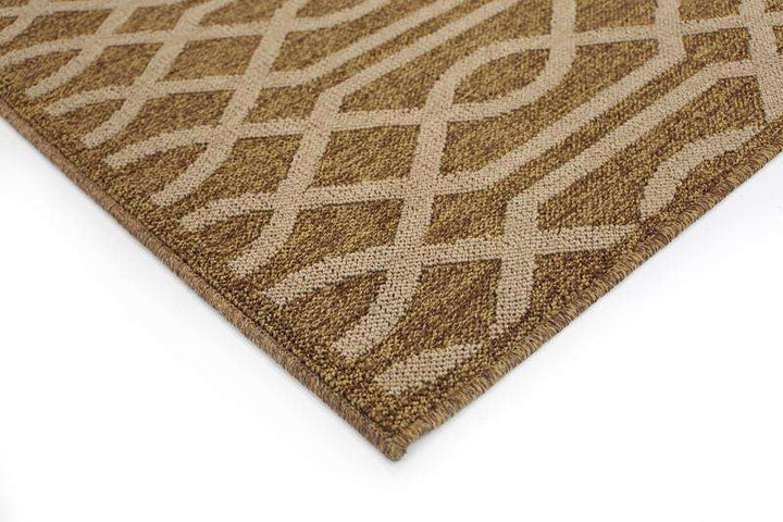 Landscape Brown Beige Geometric Ikat Rug, [cheapest rugs online], [au rugs], [rugs australia]