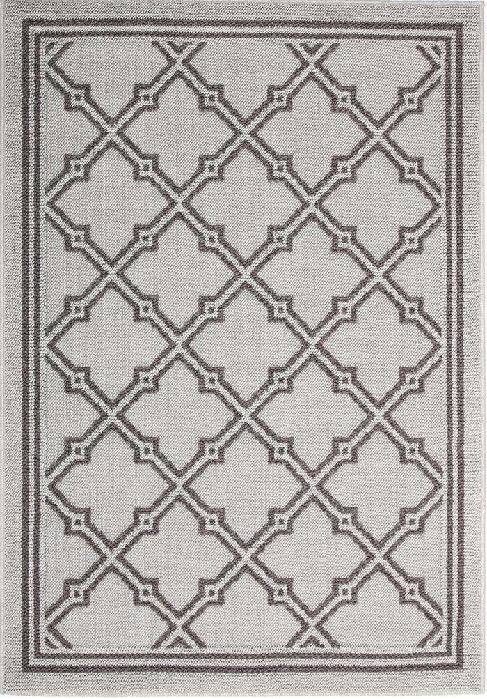 Landscape Grey Diamond Shaped Geometric Ikat Bordered Rug, [cheapest rugs online], [au rugs], [rugs australia]