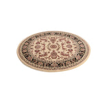 Lavish Traditional Collection 500 Cream/Black Round Rug, [cheapest rugs online], [au rugs], [rugs australia]