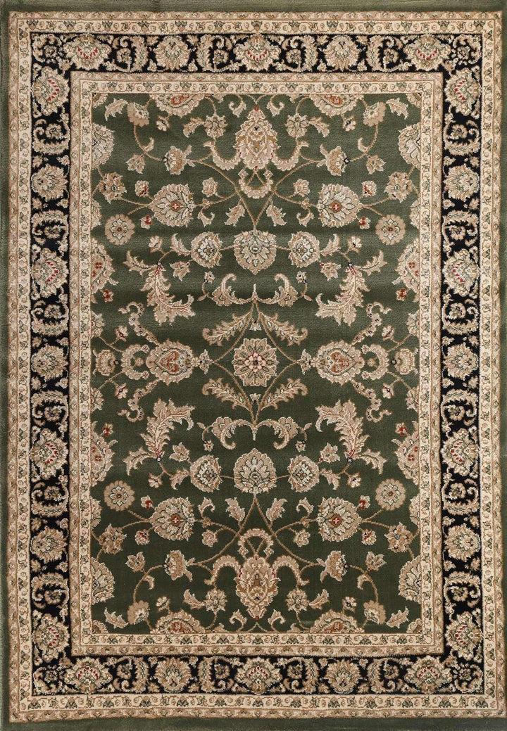 Lavish Traditional Collection 500 Green/Black, [cheapest rugs online], [au rugs], [rugs australia]