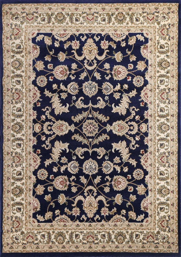 Lavish Traditional Collection 500 Navy/Cream, [cheapest rugs online], [au rugs], [rugs australia]