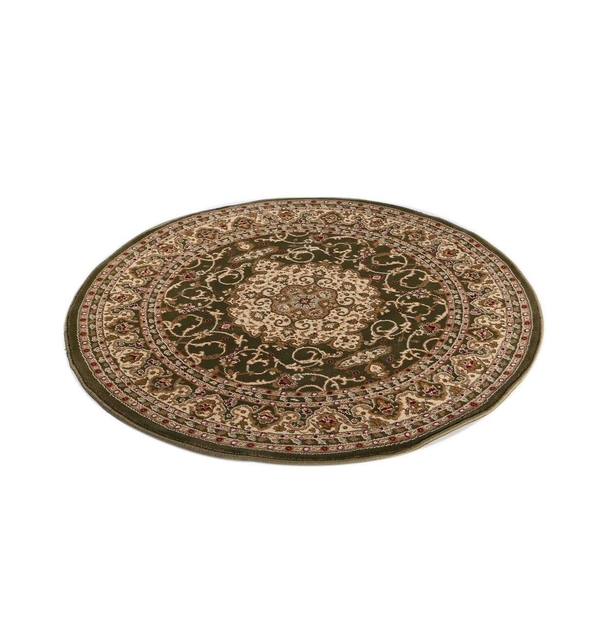 Lavish Traditional Collection 600 Green Round Rug, [cheapest rugs online], [au rugs], [rugs australia]