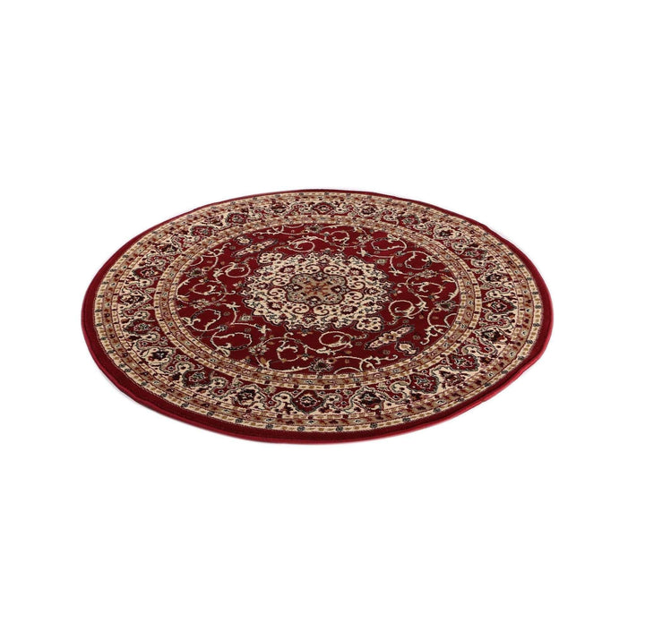 Lavish Traditional Collection 600 Red Round Rug, [cheapest rugs online], [au rugs], [rugs australia]