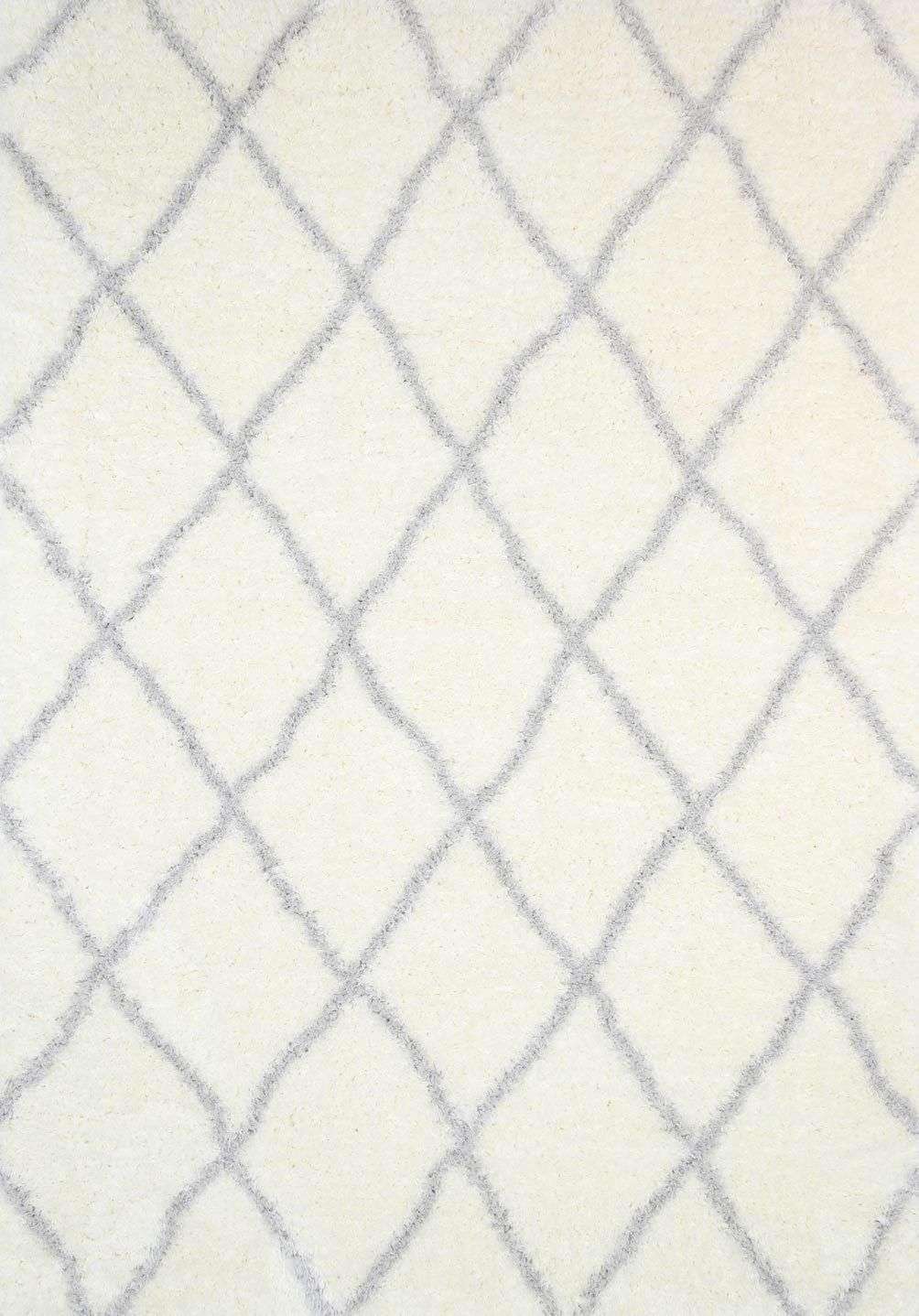 Moroccan Tribal Diamond Pattern Cream Silver Rug, [cheapest rugs online], [au rugs], [rugs australia]