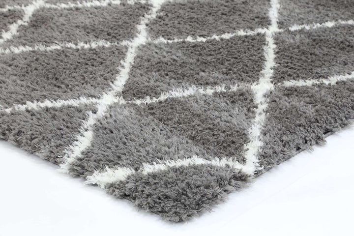 Moroccan Tribal Diamond Pattern Grey Cream Rug, [cheapest rugs online], [au rugs], [rugs australia]