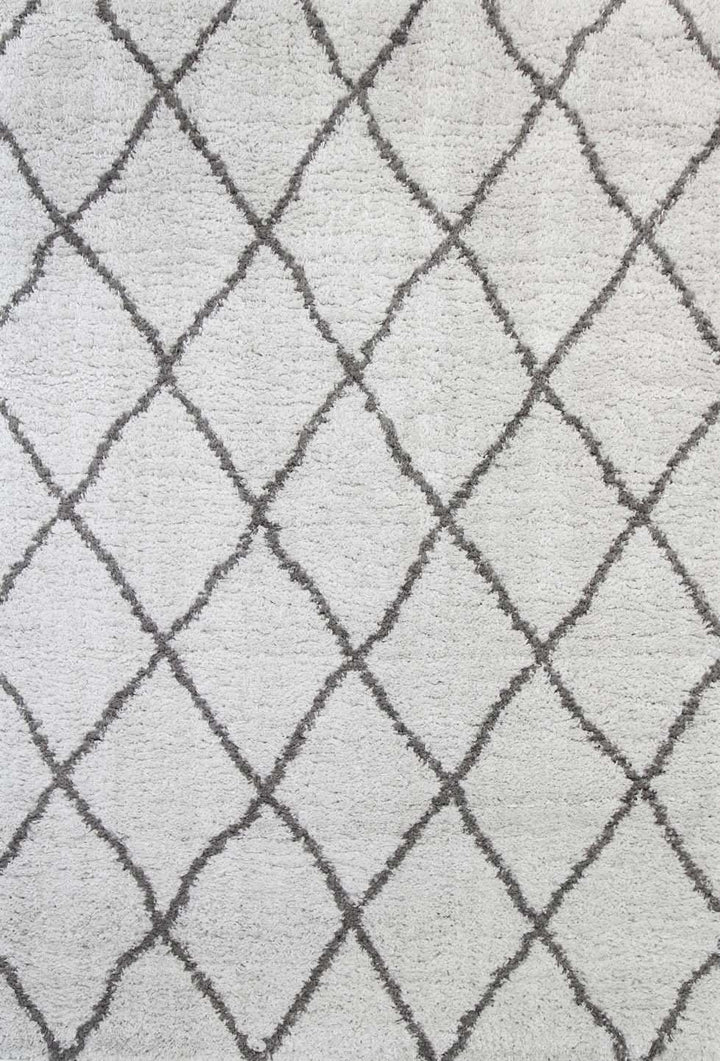 Moroccan Tribal Diamond Pattern Silver Grey Rug, [cheapest rugs online], [au rugs], [rugs australia]