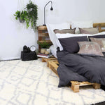 Moroccan Tribal Fes Pattern Cream Silver Rug, [cheapest rugs online], [au rugs], [rugs australia]