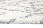 Moroccan Tribal Fes Pattern Cream Silver Rug, [cheapest rugs online], [au rugs], [rugs australia]