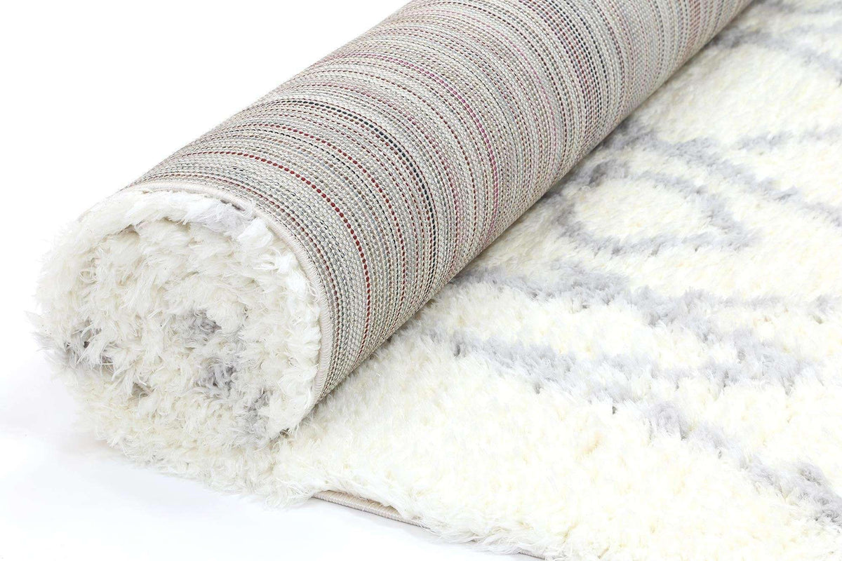 Moroccan Tribal Fes Pattern Cream Silver Rug, [cheapest rugs online], [au rugs], [rugs australia]