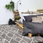Moroccan Tribal Fes Pattern Grey Silver Rug, [cheapest rugs online], [au rugs], [rugs australia]