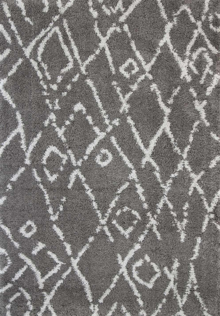 Moroccan Tribal Fes Pattern Grey Silver Rug, [cheapest rugs online], [au rugs], [rugs australia]
