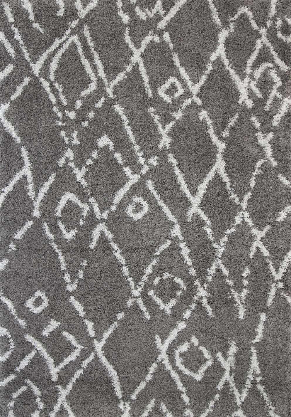 Moroccan Tribal Fes Pattern Grey Silver Rug, [cheapest rugs online], [au rugs], [rugs australia]