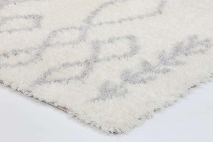 Moroccan Tribal Pattern Cream Silver Rug, [cheapest rugs online], [au rugs], [rugs australia]