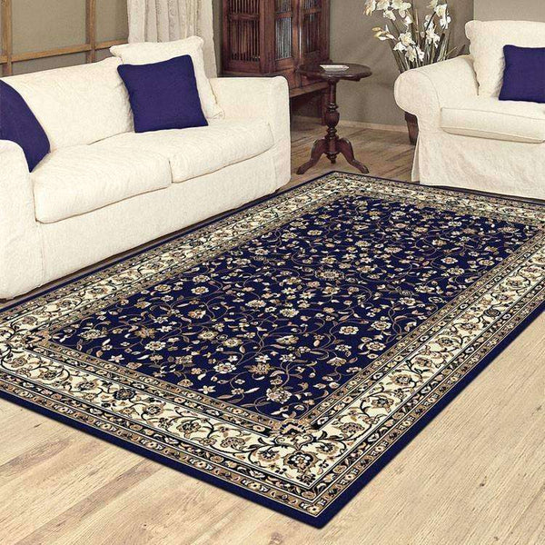 Mystique Traditional 7146 Dark Blue Rug, [cheapest rugs online], [au rugs], [rugs australia]