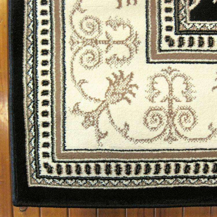 Mystique Traditional 7653 Black Rug, [cheapest rugs online], [au rugs], [rugs australia]